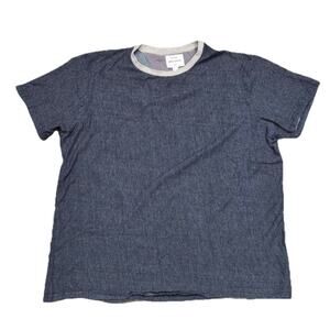 Peter Werth London N.1 T-Shirt cotton crew neck Navy gray Large A005423